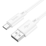 Cablu de date si incarcare rapida, Hoco X88, USB la USB-C, 3.0A, 1m, Alb