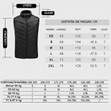 Vesta unisex cu incalzire slim fit, 3 niveluri diferite de temperatura, L, XL, XXL, XXXL, Negru