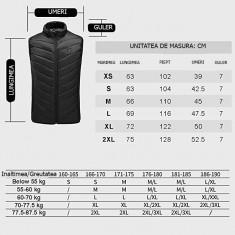 Vesta unisex cu incalzire slim fit, 3 niveluri diferite de temperatura