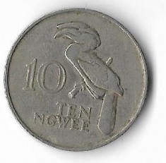 Moneda 10 ngwee 1968 - Zambia foto