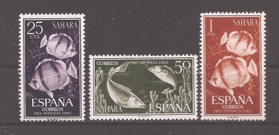 Sahara Spaniola 1962 - Bunăstarea copilului - Pești, MNH foto