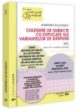 Admiterea &icirc;n notariat. Culegere de subiecte cu explicații ale variantelor de răspuns - 2025 - Paperback brosat - Carmen Nicoleta Bărbieru, Diana-Geani