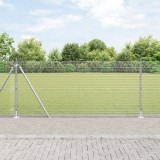 VidaXL Gard din plasă sudată cu 13 st&acirc;lpi &icirc;ngropați 0.8x50 m Oțel galvanizat