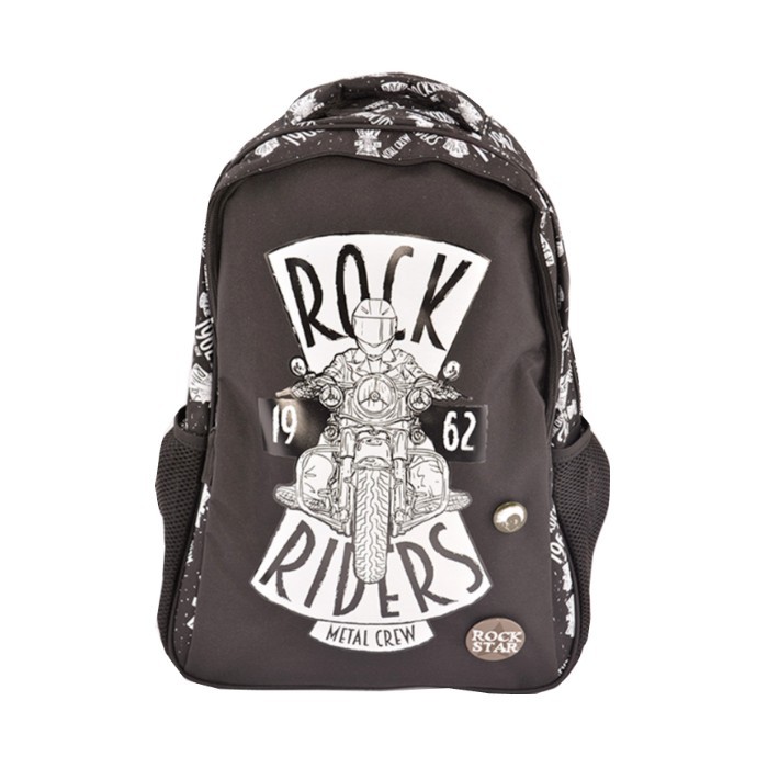 Ghiozdan gimnaziu Pigna Rock Riders negru MCRS1751-2 Ghiozdan gimnaziu Pigna Rock Riders negru MCRS1751-2