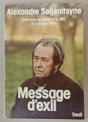 ALEXANDRE SOLJENITSYNE , INTERVIEWM ACCORDEE A LA BBC , MESSAGE D &amp;#039;EXIL , 3 FEVRIER 1979 foto