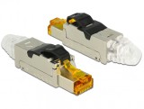 Conector de ansamblat RJ45 cat 6A metal, Delock 86285