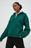 Answear Lab pulover femei, culoarea verde, cu turtleneck