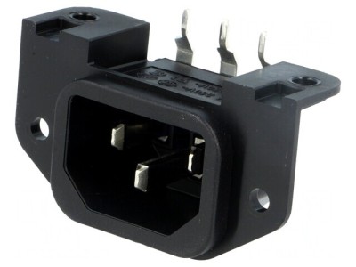Conector Alimentare AC Tată 10A 250VAC IEC 60320 foto
