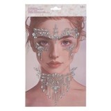 Strasuri Autocolante Crystal, Picături Argintii, pentru Față &amp; G&acirc;t, CMCLASS