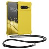 Husa Kwmobile pentru Google Pixel 7 Pro, Galben, Silicon, KWM000017KM011C, Textil, Carcasa