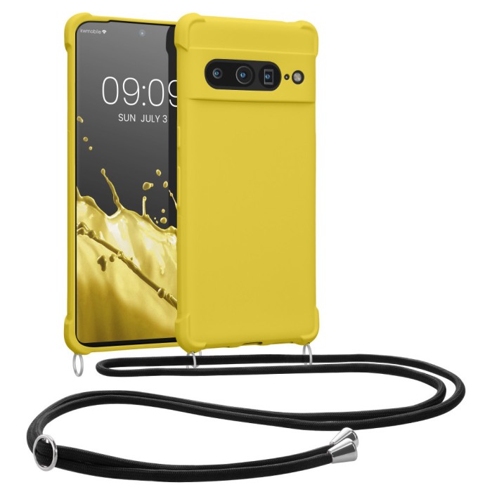 Husa Kwmobile pentru Google Pixel 7 Pro, Galben, Silicon, KWM000017KM011C