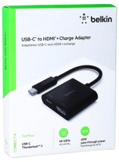 Belink Usb-c To Hdmi + Charge Adapter Black 60w Pd