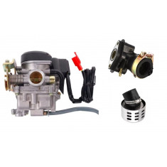 Carburator + Filtru Aer Sport + Gat Admisie Scuter Chinezesc Gy6 4T 80cc