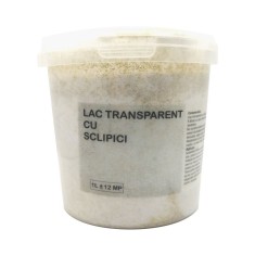 Lac Transparent Cu Sclipici Auriu 1 Litru