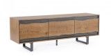 Cumpara ieftin Comoda TV 3 usi mdf maro otel gri Garwood 160x42x55 cm