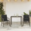 VidaXL Set bistro de grădină cu perne, 3 piese, gri, poliratan 3212030
