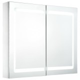 Cumpara ieftin Dulap de baie cu oglinda si LED, 80 x 12,2 x 68 cm