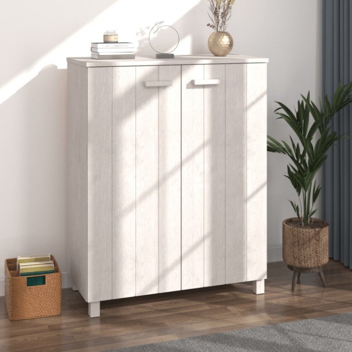 vidaXL Dulap CD-uri &bdquo;HAMAR&rdquo;, gri &icirc;nchis, 85x40x108 cm, lemn masiv pin