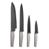 Set Cuțite Bucătărie, Model Marble, 4 Bucăți, Lama Inox, M&acirc;ner Ergonomic, Negru, Oem