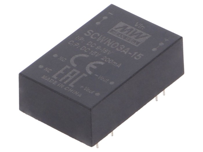 Convertor DC/DC 3W 9-18V la 15V