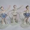 Set 3 bibelouri balerina portelan romanesc vintage