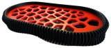 Sapuniera 3D Wave Negru Rosu - Sapuniera Moderna PLA, Design Elegant, Print 3D, Eco-Friendly