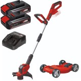 Einhell GE-CT 18/28 Li TC PXC + Twinpack CB + 4514095 - Trimmer gazon 280 mm cap cu fir + Set 2 acumulatori si incarcator Li-Ion 18 V 2.5 Ah
