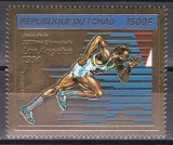 Ciad 1982 - Jocurile Olimpice - Los Angeles, PA, FOLIE DE AUR, RARA, MNH