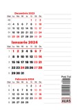 Calendar 2024 triptic cu planner magnetic