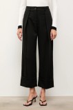 Answear.LAB pantaloni culoarea negru, drept, high waist