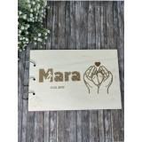 Guestbook pentru botez,personalizat,din lemn,gravat la laser