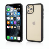 Husa Vetter pentru iPhone 11 Pro, Clip-On Hybrid, Dual Edge and Transparent Back Cover, Negru