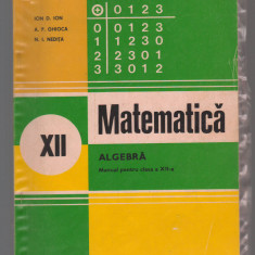 C9772 - MATEMATICA. ALGEBRA CLASA XII - ION, GHIOCA, NEDITA