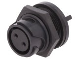 Conector Circular Soclu Mamă 2 PIN Aurit THT Buccaneer 4000