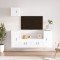 vidaXL Set dulap TV, 5 piese, alb extralucios, lemn prelucrat
