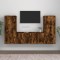 vidaXL Set dulapuri TV, 3 piese, stejar fumuriu, lemn prelucrat 3188763