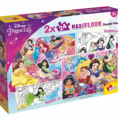 Puzzle de podea 2 in 1 Lisciani Disney Princess, Maxi, 2 x 24 piese