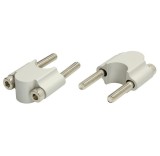 Set inaltatoare ghidon - culoare: argintiu - pentru ghidon de 28.6 mm