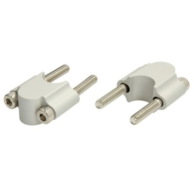 Set inaltatoare ghidon - culoare: argintiu - pentru ghidon de 28.6 mm foto