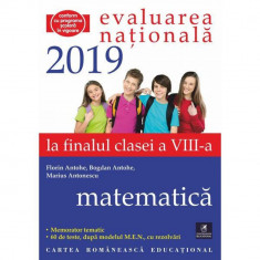 Evaluarea nat 2019 la finalul cl a vIII-a Matematica, Florin Antohe, Bogdan Antohe, Marius Antonescu foto