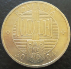 Moneda 1000 Lei - ROMANIA, anul 2004 *cod 25 A = ALLU foto