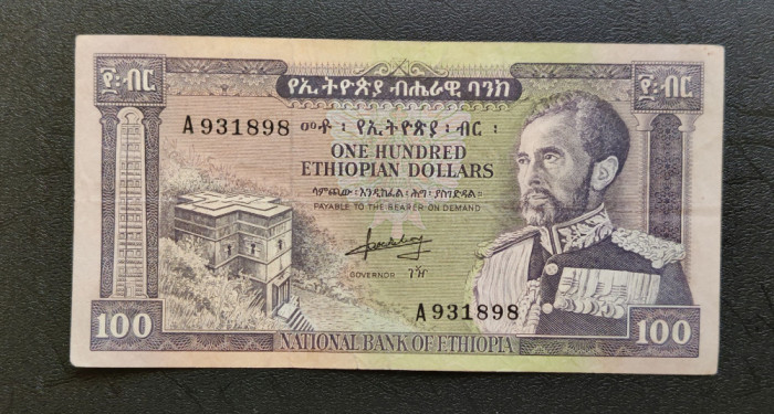 Etiopia / Ethiopia - 100 Ethiopian Dollars (1966) Emperor Haile Selassie