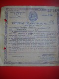 HOPCT DOCUMENT NR 567 CERTIFICAT DE ASIGURARE ADAS 1955 CONSTANTA RPR