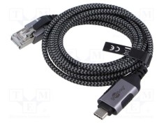 Cablu slim USB 3.1 RJ45 - USB C, 2m, Goobay