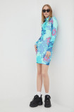 Adidas Originals rochie HC4593 culoarea turcoaz, mini, mulata