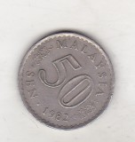 Bnk mnd Malaezia Malaysia 50 sen 1982, Asia