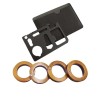 Set Autoaparare IdeallStore: Rozeta Extensibila, Card Supravietuire, Husa, Otel Inoxidabil, Auriu