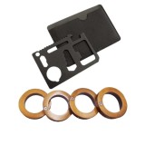 Cumpara ieftin Set Autoaparare Rozeta Extensibila + Card Supravietuire IdeallStore&reg;, Otel Inoxidabil, Auriu, Husa Inclusa, 11.5cm