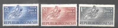 Indonesia 1958 Sport, Cycling, Java Tour, MH AG.044 foto