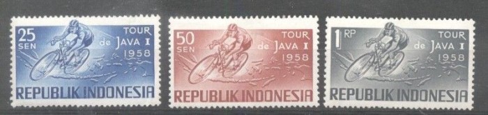 Indonesia 1958 Sport, Cycling, Java Tour, MH AG.044